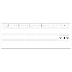 Planning settimanale 2026 GREY spiralato 10x30cm su due pagine orario festivi evidenziati natura grigio 4 2