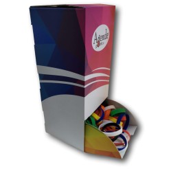 Espositore da 160 pezzi di Bracciale In Silicone , in 8 vari colori , Per Feste Piscine Brand E Discotechecm. 20x1,2 8 2