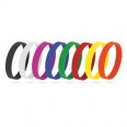 Espositore da 160 pezzi di Bracciale In Silicone , in 8 vari colori , Per Feste Piscine Brand E Discotechecm. 20x1,2 12