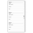 Libro delle password spiralato ,  9,5x17cm , 50 fogli per 300  password per Wi-fi, internet, carte credito ecc 2