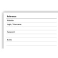 Libro delle password spiralato ,  9,5x17cm , 50 fogli per 300  password per Wi-fi, internet, carte credito ecc 4