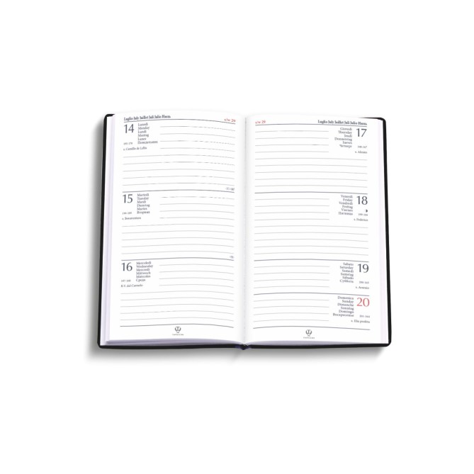 Agenda settimanale tascabile 2026 TAVECCHI termovirante 8x15cm multilingua 11