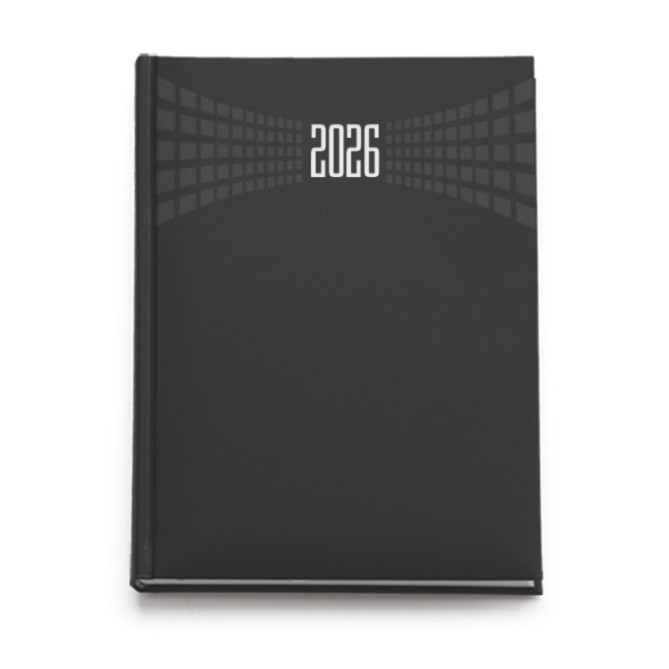 Agenda giornaliera 2026 matra 21x30cm A4 sab dom separati multilingua nero 1