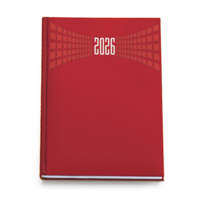 Agenda giornaliera 2026 matra 21x30cm A4 sab dom separati multilingua rossa 1