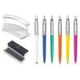 Parker Jotter Set Penne Colorate, 6 Pezzi con Espositore in Plexiglass e Scatole Regalo, Colori Moderni 8