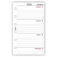 Ricambio Agenda Organizer Settimanale 2026, 7x12cm, 90gr, Bianco 3