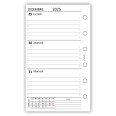 Ricambio Agenda Organizer Settimanale 2026, 7x12cm, 90gr, Bianco 4