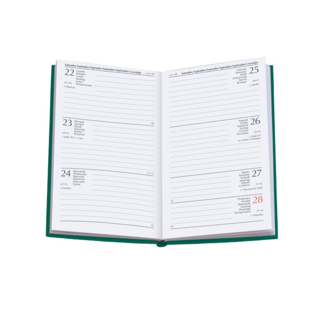 Agenda settimanale tascabile 2026 - 8x15cm tasca multilingua 7