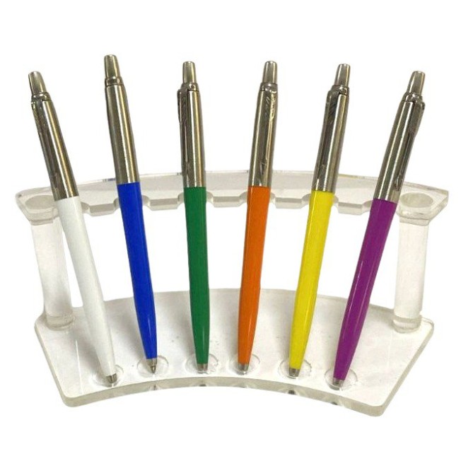 Parker Jotter Set Penne Colorate, 6 Pezzi con Espositore in Plexiglass e Scatole Regalo, Colori Moderni 11