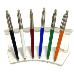 Parker Jotter Set Penne Colorate, 6 Pezzi con Espositore in Plexiglass e Scatole Regalo, Colori Classic 11