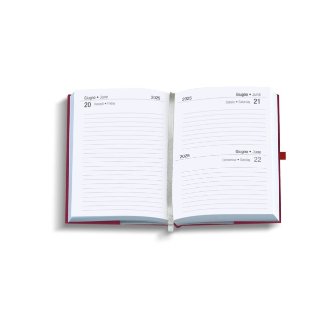 Agenda giornaliera tascabile 2026 pvc chiusura elastico 9x13cm 9