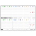 Planning settimanale 2026 COLORS spiralato 10x30cm su due pagine ,orario 8-22,  giorni in 7 vari colori 1