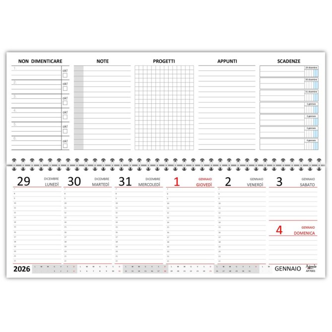 Planning settimanale 2026 PLASTIC in PVC 10x30cm - Scegli tu la grafica 13