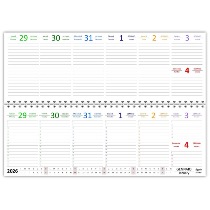 Planning settimanale 2026 PLASTIC in PVC 10x30cm - Scegli tu la grafica 14