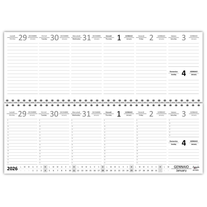 Planning settimanale 2026 PLASTIC in PVC 10x30cm - Scegli tu la grafica 15