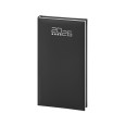 Agenda settimanale tascabile 2026 tessuto 8x15cm multilingua NERO 2