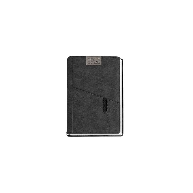 Agenda giornaliera 2026 poliestere 15x21cm A5 tasca porta penna 5