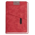 Agenda giornaliera 2026 poliestere 15x21cm A5 tasca porta penna rosso 2