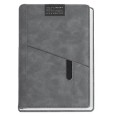 Agenda giornaliera 2026 poliestere 15x21cm A5 tasca porta penna grigio 2