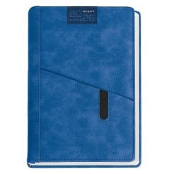 Agenda giornaliera 2026 poliestere 15x21cm A5 tasca porta penna Blu Royal 2