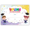 Diploma della scuola dell'infanzia A4 - in cartoncino decorativo festoso 21x29,7 cm 1