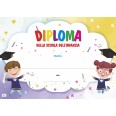 Diploma della scuola dell'infanzia A4 - in cartoncino decorativo festoso 21x29,7 cm 2