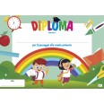 Diploma della scuola dell'infanzia A4 COLOURS- in cartoncino decorativo festoso 21x29,7 cm 2