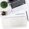 Planning settimanale in EcoPelle 2026 spiralato 14x30cm AVORIO - Planner Fatto a mano - Made in Italy 2