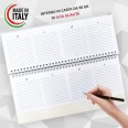 Planning settimanale in EcoPelle 2026 spiralato 14x30cm AVORIO - Planner Fatto a mano - Made in Italy 4