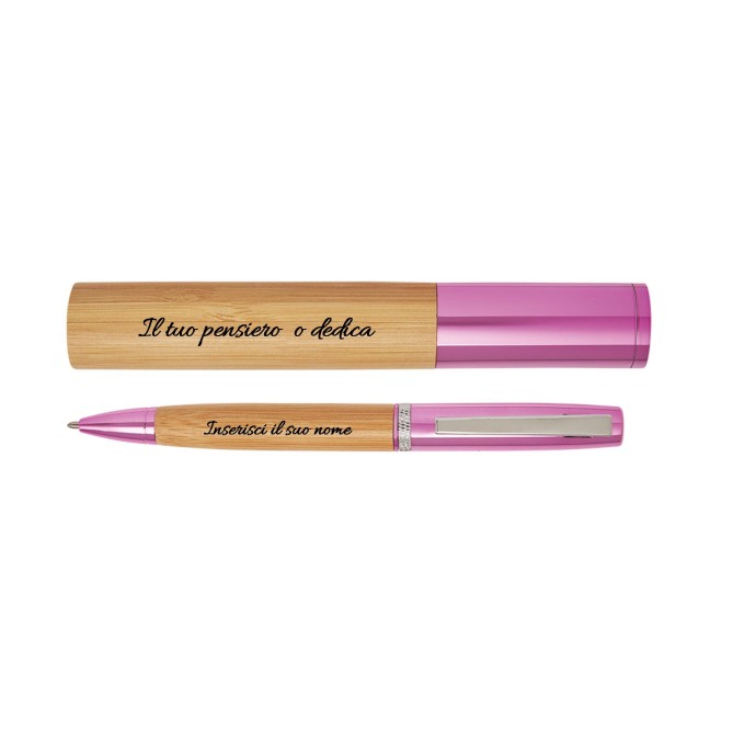 Penna In Bamboo E Astuccio In Metallo 7