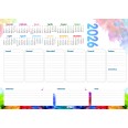 Planning Settimanale A4 2026, 21x30 cm, 55 Fogli, Spiralato con Calendario Annuale, Design Acquerello 3