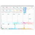 Planning Settimanale A4 2026, 21x30 cm, 55 Fogli, Spiralato con Calendario Annuale, Design Uccelli 2