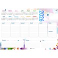 Planning Settimanale A4 2026, 21x30 cm, 55 Fogli, Spiralato con Calendario Annuale, Design Geometrico 3