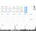 Planning Settimanale A4 2026, 21x30 cm, 55 Fogli, Spiralato con Calendario Annuale, Design Natura Black 3