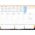 Planning Settimanale A4 2026, 21x30 cm, 55 Fogli, Spiralato con Calendario Annuale, Design Tramonto 3