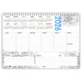 Planning Settimanale A4 2026, 21x30 cm, 55 Fogli, Spiralato con Calendario Annuale, Design Flowers 2