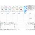 Planning Settimanale A4 2026, 21x30 cm, 55 Fogli, Spiralato con Calendario Annuale, Design Flowers 3