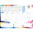 Planning Settimanale A4 2026, 21x30 cm, 55 Fogli, Spiralato con Calendario Annuale, Design Arcobaleno 3