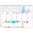 Planning Settimanale A4 2026, 21x30 cm, 55 Fogli, Spiralato con Calendario Annuale, Design Linear 2