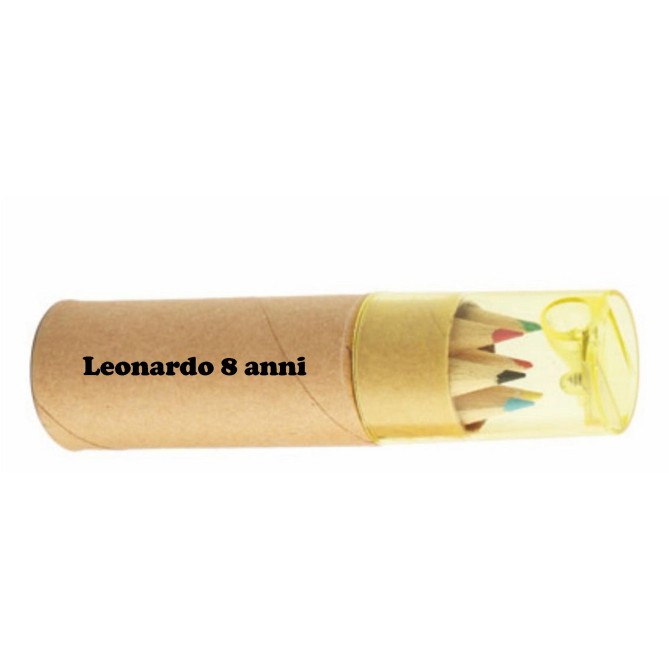 5 Pezzi Di Set Composto Da 6 Mini Matite Con Temperino E Astuccio 9