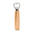 Generico Apribottiglie Classico in Acciaio con Manico in Legno, 14 cm, PERSONALIZZATO , Colore Legno Chiaro 2
