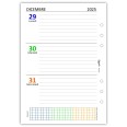 Ricambio Agenda Settimanale A5, 15x21cm, 2026 ,   6 Fori, Carta 90gr, Layout con Griglia Appunti 3