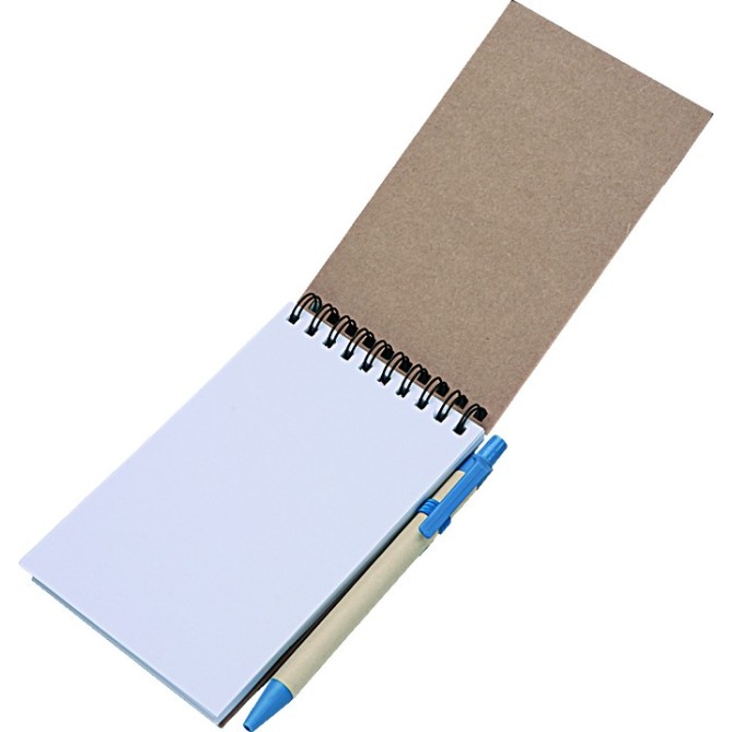 Taccuino con Blocco Note PERSONALIZZATO BLOCCO E PENNA , Copertina in Cartone Riciclato, Penna Inclusa, 9x14 cm 1