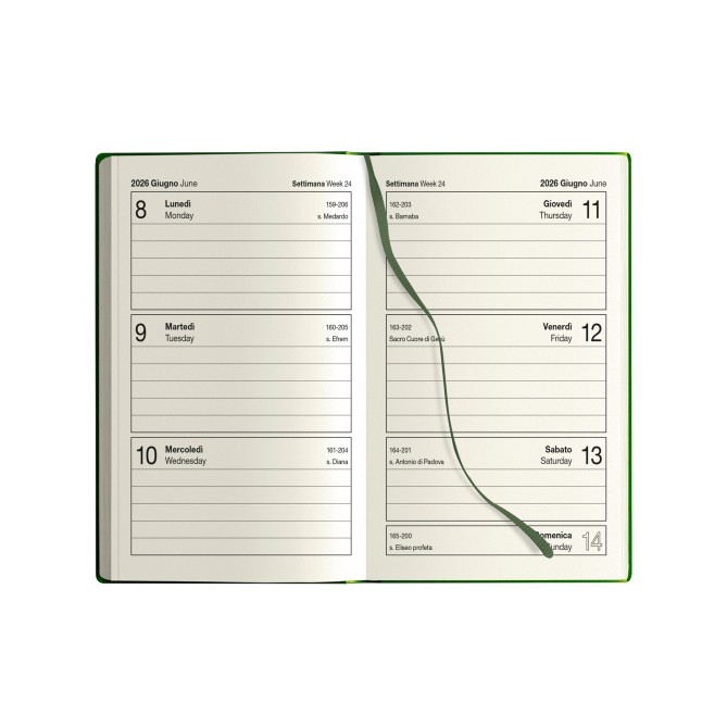Agenda Settimanale 2026 9x15cm - Chiusura Elastico e Con Taccuino 5