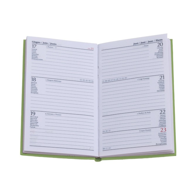 Agenda settimanale tascabile 2026 TAVECCHI 8x15cm tasca multilingua CIELO 1
