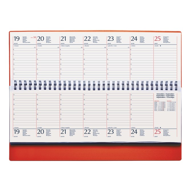 Planning settimanale 2026 spiralato copertina in PVC 10x30cm 7
