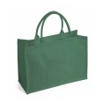 Borsa Arianna in juta tinta laminata con manici in corda da 50cm, chiusura zip e taschino interno - Dimensioni 48x34x19. 11