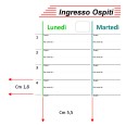 Planning da tavolo A3 spiralato INGRESSO OSPITI  -14 ingresso per giorno -  30x42 cm  - 55 fogli 2