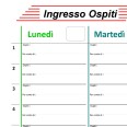 Planning da tavolo A3 spiralato INGRESSO OSPITI  -14 ingresso per giorno -  30x42 cm  - 55 fogli 3