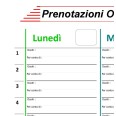 Planning da tavolo A3 spiralato PRENOTAZIONE OSPITI  - 20 ingressi per giorno - 30x42 cm  - 55 fogli 3
